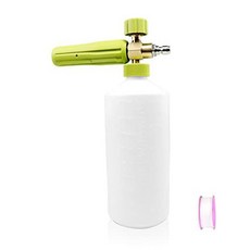 Foam Cannon 1L 병 세차 스노우 폼 랜스 0.6cm(1/4인치) 퀵 커넥터 압력 파워 제트 와셔 퀵 릴리즈 조절 가능한 노즐 세척 장갑 1개 포함, Foam Cannon 1L 병 세차 스노우 폼 랜스,, Foam Gun