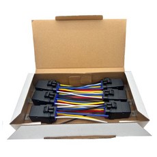 하네스 세트 포함 방수 릴레이 자동차 해양 DC 키트 dj2912 4 핀 5 12 V 40A 6 팩, 02 4pin, 01 현재 범위 1