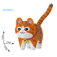 체리닷컴 귀여운 동물 친구들 디폼블럭 나노블록 모음 대형, 주황 고양이, 1개