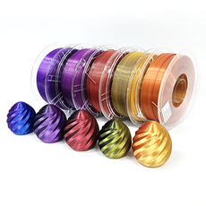 킹룬 실크 PLA 듀얼 그라데이션 필라멘트 프리미엄 고급형 1.75mm 3D프린터 필라멘트 1KG, 레드&블랙, 투톤 필라멘트