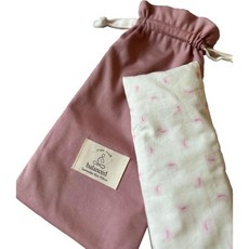 BYS 무게 라벤더 아이 베개 유기농 면 원단 회색 및 흰색 여행용 파우치 포함, Pink, with Pouche, 1개