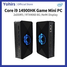 14세대 인텔 코어 i9 12900HX 14900HX 12650HX 게이밍 미니 PC NVIDIA GeForce RTX 4060 8G GDDR6 2xDDR5 N, 01 i9-12900H 12950HX, 01 유럽 ​​연합, 02 32G Ram 512G NVME