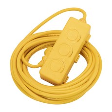 국산 4 000W 고용량 산업용 전기연장선 3구 캠핑 리드선 작업선, 10m, 황색, 1개