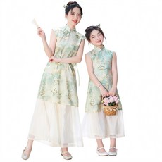 女童漢服旗袍親子裝