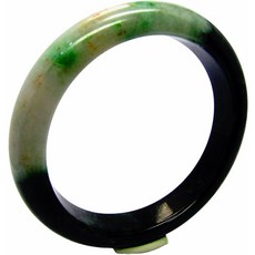 小樂保證A貨 翡翠手鐲 半山半水 黑墨綠 天然A貨玉鐲 (手圍18.7號 內徑58.6mm V691), 1個