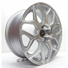 FK鋁圈 17吋 5/108 T118 亮銀底車面 輕量化鋁合金輪圈 時尚改裝首選, 1個