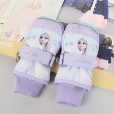 FROZEN 迪士尼 2 幼兒拇指手套兒童加墊手套女嬰防水冬季手套