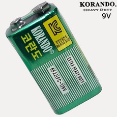 다스셀101번 다스셀 코란도 9V 6F22 망간 건전지 벌크 1알 / 메이커제품, 1개, 1개입