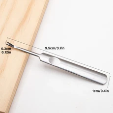 WUTA 가죽 도구 그루버 스카이빙 가장자리 베벨러 트렌칭 장치 DIY 핸드 크래프트 작업 지갑 주름 접힌 라, 02 V Shape-1 Pcs, 1개