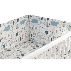 KIDS PARK 嬰兒純棉防撞床圍/軟墊, 藍色北極熊圖案