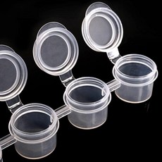 B13C50 스트립 페인트 냄비 300 2Ml/0.07 Oz 뚜껑이 있는 빈 컵 교실 그림 미술 축제용