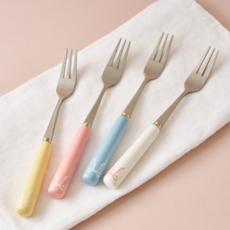 모던하우스 슈가타르트 리본 세라믹 티포크 4종 세트, 1세트