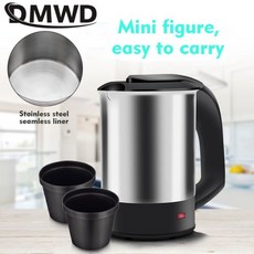 0.5L 미니 전기 주전자 빠른 끓임 차 커피 워머 휴대용 보온 자동 스테인리스 스틸 220V