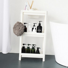 다용도 선반 2단 사이드 플라스틱 좁은 선반 수납 틈새 욕실수납선반 조립식 욕실 주방 협탁 다단 간이