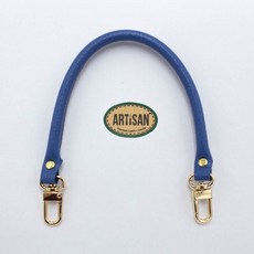 미니 가죽핸들 (금장) 2901 시리즈 토트백 가죽가방 금장고리형 국내제작 가죽 숏핸들 탑핸들 가방스트랩 손잡이끈, 1개, 블루 (금장고리)