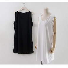 임부용 오버핏 롱 나시 여름용 데일리 루즈핏 여성 티셔츠 puu+09892GY