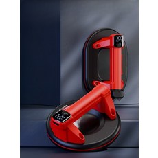 전동타일흡착기 무선 충전식 진공 흡착기 타일리프트, 검정/ 140VF 알루미늄 6단 배터리 2개