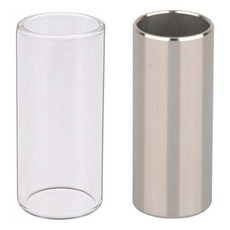 Sesyomr 2 Pieces Glass Slide and Stainless Steel Slide for Guitar Bass Medium (6 cm), 1개