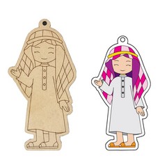 색지청 다문화의상 우드아트 (열쇠고리), 13 사우디아라비아_소옵