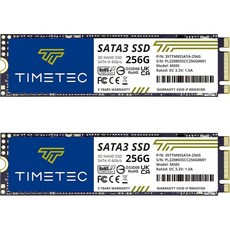 타임텍 256GB SSD 3D NAND SATA III 6Gbs M2 2280 NGFF 128TBW 읽기 속도 최대 550MBs SLC 캐시 성능 향상 내부 솔리드 스테이트 드, M.2 SATA, 256GB (2 pack)