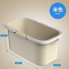 優選 洗拖把桶長方形水桶大號家用塑料桶儲水用方桶手提拖布擠水桶加厚 副廠商品, 1個