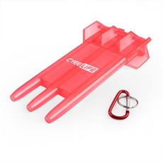 CyeeLife 다트 운반 케이스 투명 플라스틱 12가지 색상 대부분의 다트에 업그레이드 스타일, 협력사, 빨간, 1개