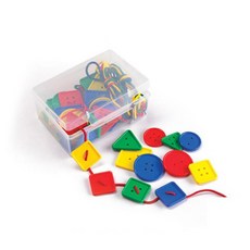 EDX 단추 실꿰기 48p 놀이 어린이집 감각 교구 끼우기 장난감 유아 선물, 1개