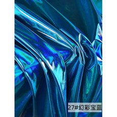 패브릭원단 4가지 방법 탄성 스판덱스 브론징 패브릭 고탄성 니트 금색과 은색하프 미터, A 27, 1개