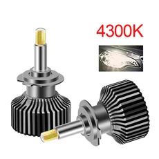 ACTVTCA H7 H4 LED 헤드라이트 1200W 1500000LM H8 H9 H11 9005 HB3 4300K 8000K 캔버스 9012 HIR2 360 자, 01 4300K White Yellow, 01 9012 (HIR2)