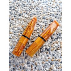 【極致雕工】現貨樹玉濾嘴 牛角濾嘴 玉石濾嘴 黑迷彩 粉紅炫彩 石曜琥珀 樹玉 9mm濾芯 大象 閃電, 1個, 琥珀金短版, 琥珀金短版