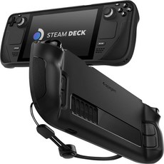 Spigen 適用 Steam Deck 軍規防摔保護殼, 黑, 1個