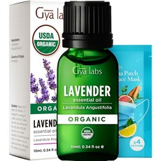 디퓨저 아로마테라피 DIY 캔들 향 Gya Labs 일랑 에센셜 오일 0.34 Fl 단위oz, Organic Lavender, 0.34 Fl Oz (Pack of 1)