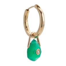 파스칼몽부아쟁 9kt yellow gold Orso green onyx earring