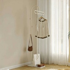 고급 철제 스탠드 옷걸이 행거 T자, 화이트