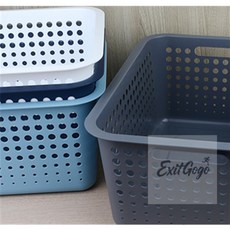 엑시트고고 아이바스켓 야채보관함 멀티수납함 키즈수납장 소품보관 적층수납 소품수납함 아기수납장 다용도수납 장난감바구니, 중 - 화이트