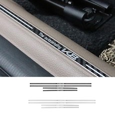 [모터스파이] 기아 호환 더뉴 K8 도어 스커프 스텝 부착형 알루미늄 몰딩, B도어스커프(카본)