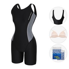 아날도바시니 반신 3부 빅사이즈 아쿠아로빅 강습 여성 실내수영복 ASWU7542