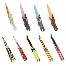 앤트앤비 버터플라이 발리송 모음 트레이너 나이프 장난감 게임 코스프레 폴딩 안전칼, 싱귤래러티 브라운, 1개