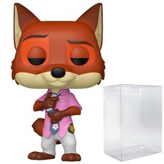 POP 디즈니: 주토피아 2 - 닉 와일드 Funko 비닐 피규어 (호환 박스 프로텍터 케이스와 함께 제공) 멀티컬러 9.5cm(3.75인치) 210961