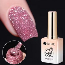 더로만 리얼 다이아 반사 글리터 젤 네일 폴리쉬, 04 핑크, 15g, 1개