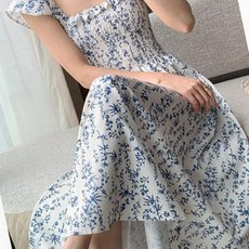 롱 원피스 치마 반팔 쉬폰 플라워 카라 남방 루즈핏