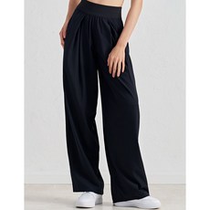 闊腿直筒運動休閒褲 兩邊口袋 親膚材質 瑜珈健身跑步適用