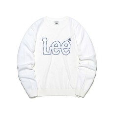 브랜드정품 리 LEE 빅 트위치 로고 린넨 블렌드 니트 아이보리 362325