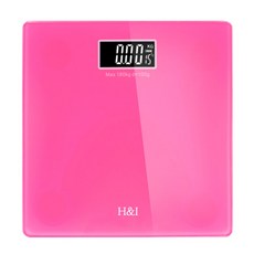 에이치앤아이 블랙백라이트 디지털 컬러 컬러체중계, 핑크, 1개