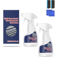 무거운 녹 제거 스프레이 금속용 고농축 제거제 강철 및 철용 빠른 작용 산화 간편한 분사형 도구 금속 자동차 부품용 2개 세트, 2PCS