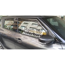 比德堡崁入式晴雨窗【崁入式-標準款】鈴木SUZUKI NEW SWIFT 2017年起專用, 1個, 17年-NEW SWIFT #LW-後窗