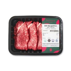 [부자미트] 무항생제 한우 안심 이유식 소고기 200g, 슬라이스, 2등급(인기), 1개
