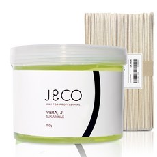 제이앤코 베라제이 슈거링WAX 750g + 스파츌라 L 100개입, 750ml, 1개