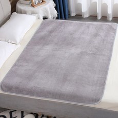 牛奶絨隔尿墊 防滑防水 可洗成人護理床墊 老年人防漏尿 加絨護墊, 1個, 灰色 加厚加絨+鼕季保暖+防滑防漏 ,67*98釐米 姨媽墊尺寸