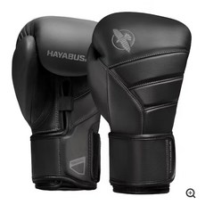 古川小夫 HAYABUSA 隼 T3 奢華系列 真皮拳套 拳擊手套 散打 格鬥 泰拳 搏擊 抗菌 純黑色, 1個